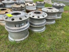 Stack of 8 Aluminum Wheels