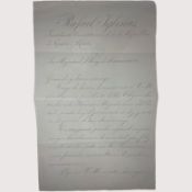 Costa Rica 1894 hand signed letter from President Rafael Iglesias to the king of Romania Carol I