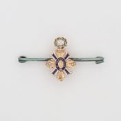 Spain Order of Civil Merit Miniature Pin, Gold & Silver