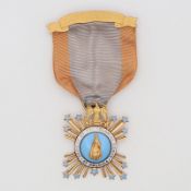 USA Colonial Dames of America Membership Badge, BB&B, 14k Gold