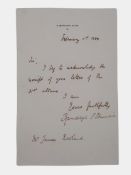 Great Britain 1884 Handwritten and Signed Letter by Randolph Churchill, Father of Winston Churchill