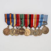 USA WWII & Korea Service Miniature Medal Bar
