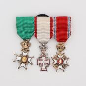 Sweden, Denmark, Norway, Miniature Medal Bar