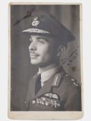 King Hussein of Jordan Signed Cabinet Card Photo