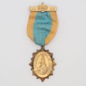 USA Colonial Dames of America Membership Badge, 14k Gold