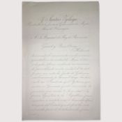 Nicaragua 1893 letter from the President J. Santos Zelaya to the King of Romania Carol I
