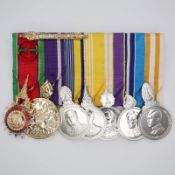 Thailand 7 Medal Bar w/ Order of the White Elephant