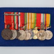 Thailand 9 Medal Bar from WWII. Cased
