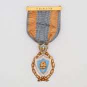 USA Daughters of the American Colonists Membership Badge, Idaho, 14k Gold