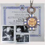 Dominican Republic Order of Merit Duarte, Sanchez, and Mella w/ document