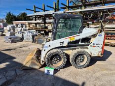 A BOBCAT S450 Compact Skid Steer Loader, Serial No. AV9V12488 (2017) with fitted Shovel Bucket.