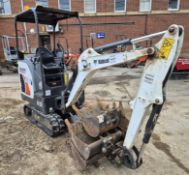 A BOBCAT E19 1.8T 360 degree Slew Tracked Mini Excavator, Serial No. B4PK14176 (2021) with fitted