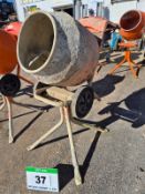 A BELLE Mini Mix Model M16B 136-Litre Portable 240VAC Electric Concrete Mixer, Serial No. Plate