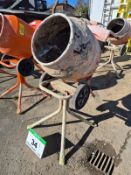 A BELLE Mini Mix Model M16B 136-Litre Portable 240VAC Electric Concrete Mixer, Serial No. Plate