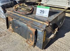 A WHITES MATERIALS HANDLING 1525mm Hydraulic Broom Bucket Attachment for BOBCAT Skip Steer Loader,