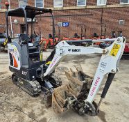 A BOBCAT E17 1.5T 360 degree Slew Tracked Mini Excavator, Serial No. BUPJ12989 (2023) with fitted