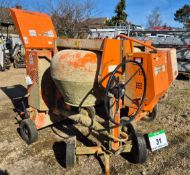 Three BELLE 100XT Diesel Powered Wheeled Concrete Mixers for Spares/Repair