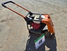 A BELLE FC4000E Petrol Powered Pedestrian Vibratory Compactor (N.B. Seized Handle Hinge Bolt)