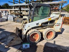 A BOBCAT S450 Compact Skid Steer Loader, Serial No. AV9V12854 (2017) with fitted Shovel Bucket.