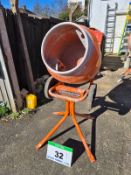 A BELLE Mini Mix Model M16B 136-Litre Portable 240VAC Electric Concrete Mixer, Serial No.