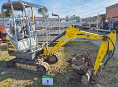 A WACKER NEUSON Model 1404 E09-1 1500Kg 360 degree Slew Tracked Mini Excavator, Serial No. 01609 (