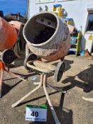 A BELLE Mini Mix Model M128 Portable 110V Electric Concrete Mixer, Serial No. 532788M12B (2006) with