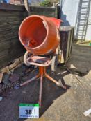 A BELLE Mini Mix Model M128 Portable 110V Electric Concrete Mixer, Serial No. 1140727M1B (2024) with