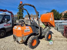 An AUSA D100 AHA Articulated Skip Loader, Serial No. 70672764 (2014) with fitted ROPS Bar and