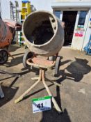 A BELLE Mini Mix Model M128 Portable 110V Electric Concrete Mixer, Serial No. Plate Illegible,