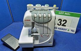 A JANOME 9300DX 4-Thread Overlocking Machine with Treadle Operation