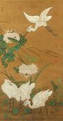 Malerei, China, Farbe auf Seide, Ming-Stil