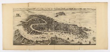 Venedig, Stadtplan, Kupferstich, ungerahmt