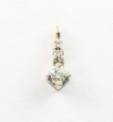 Brillant-Anhänger, 750/ooo WG, 1,3g