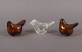 drei kleine Vogelfiguren, Oiva Toikka, Nuutajärvi