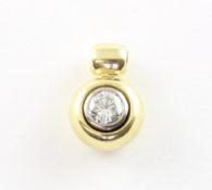 Brillantanhänger, 750/ooo GG, 0,90 ct.