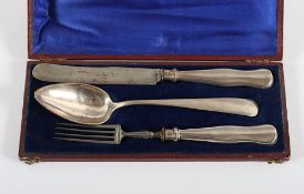 Reisebesteck, 13lötig, Österreich, 1856, Etui