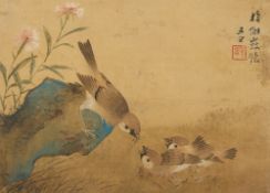 Malerei, Farben auf Seide, China, R.