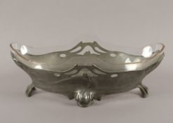 Jugendstil-Jardinière, Zinn, Osiris, um 1900