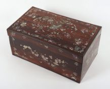 Schatulle, Holz, Perlmuttintarsien