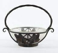 Art Deco-Korbschale, Lorrain, um 1920