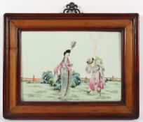 gerahmte Bildplatte, famille rose, China
