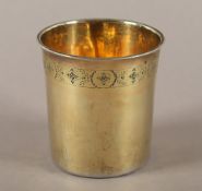 kleiner Becher, 950/ooo, vergoldet, Paris, 1819-38