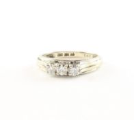 Brillantring, 585/ooo WG, 2,7g