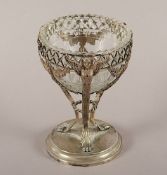 Aufsatzschale, Glas, Silber, Johann Jakob IV Bruglocher, Augsburg, 1839