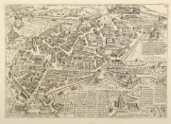 Cortona, Stadtansicht, Kupferstich, läs., ungerahmt