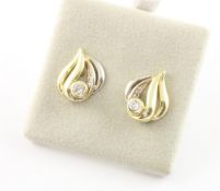 Paar Brillant-Ohrstecker, 585/750/ooo WG/GG, 2,8g