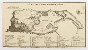plan de L'isle de goree, Kupferstich, ungerahmt