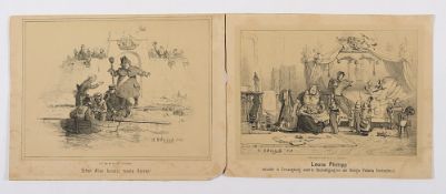 Achenbach, Andreas (1815-1910), zwei Lithos, 