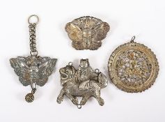 vierteiliges Konvolut, Silber, China
