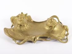 Jugendstil-Encrier, Bronze, Frankreich, um 1900